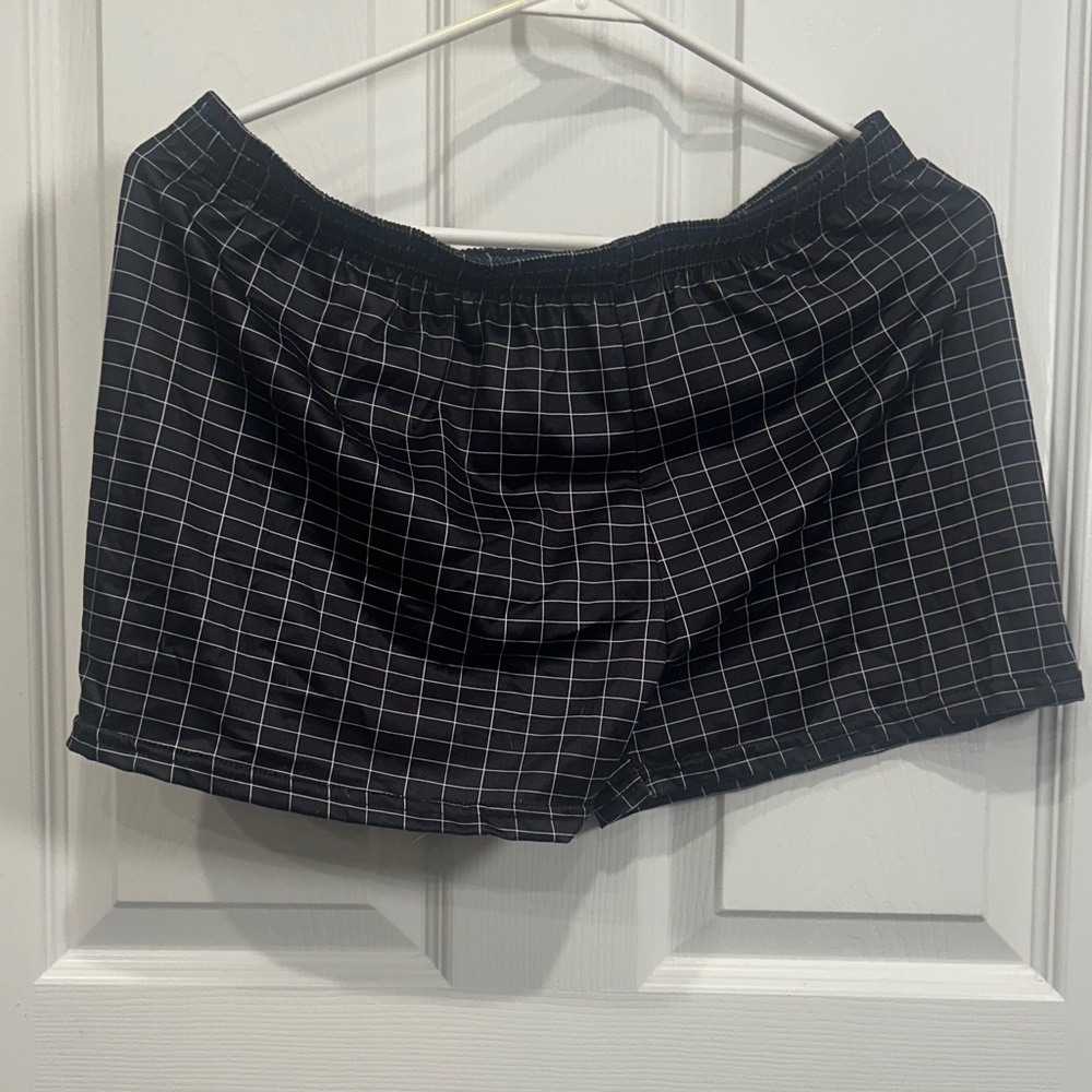 Men's Black Checkered Boxer Briefs